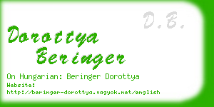 dorottya beringer business card